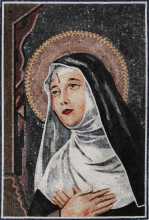 Saint Rita Religious Mosaic Portrait